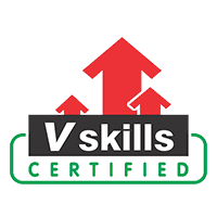 V skills certified logo