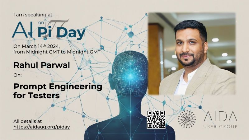 rahul parwal speaking at ai pi day on prompt engineering for testers