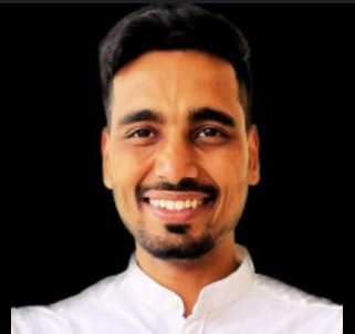 a man face image with black background