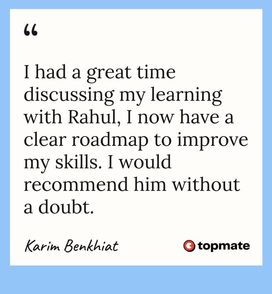 testimonial card by karim benkhiat