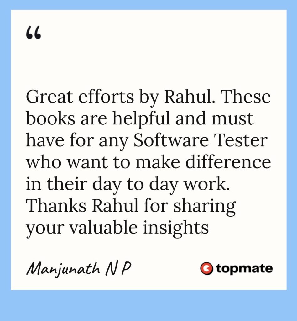 testimonial card from manjuntha