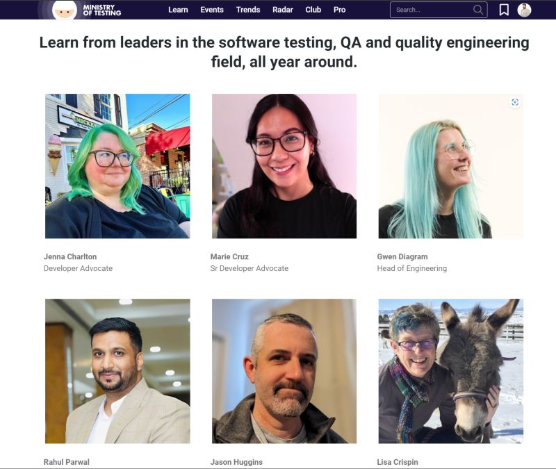 Learn from Leaders in testing by Joining Ministry of Testing.