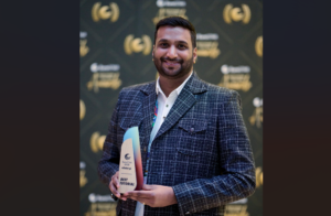 Rahul Parwal holding the EuroSTAR award