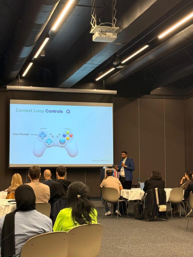 Context Loop Controls slide from Rahul Parwal's EuroSTAR 2026 tutorial
