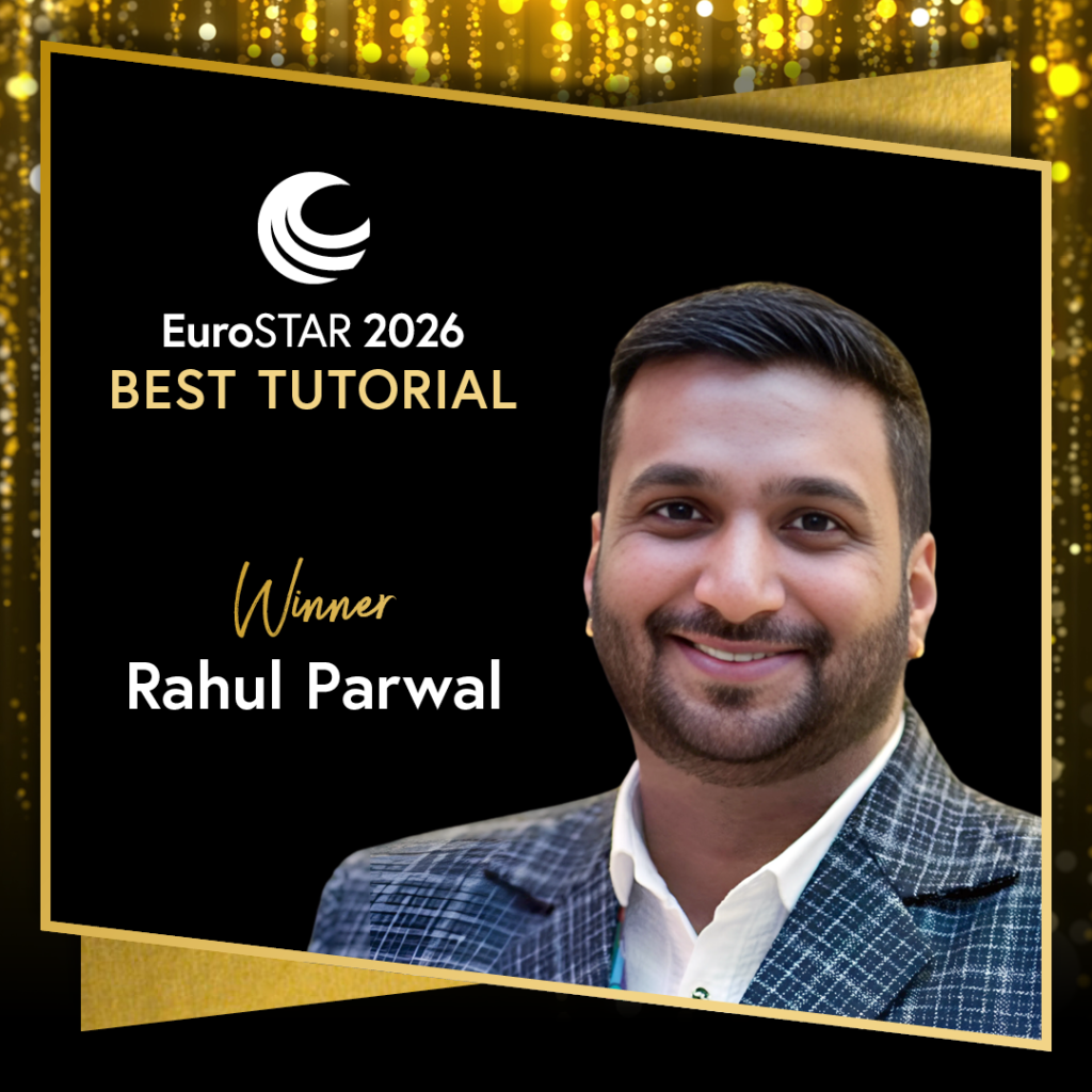 EuroSTAR 2026 Best Tutorial Award winner Rahul Parwal