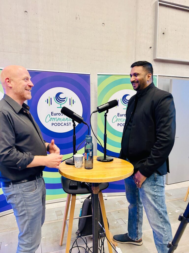 Rahul Parwal recording the EuroSTAR Community Podcast in Oslo