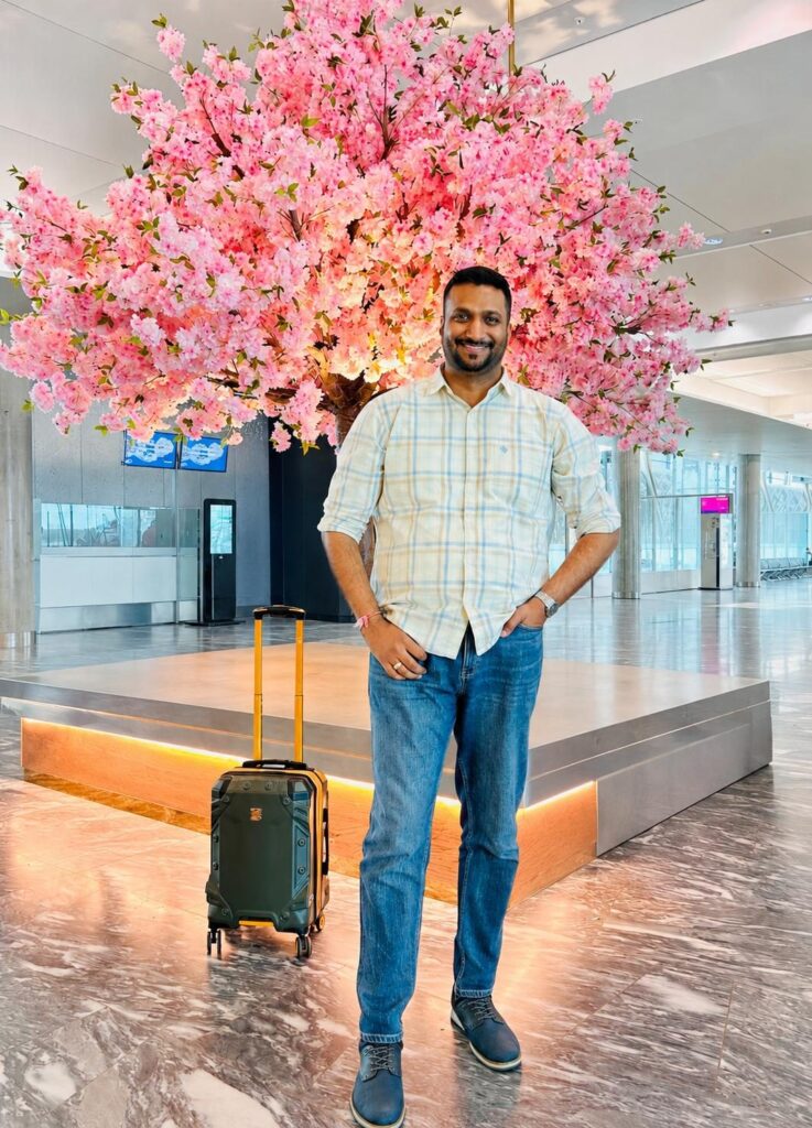 Rahul Parwal at the airport travelling to Oslo for EuroSTAR 2026