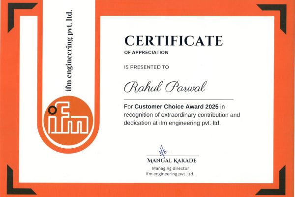 Customer Choice Award 2025 - ifm engineering